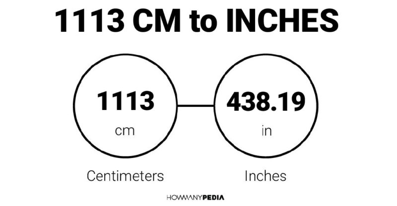 1113 CM to Inches