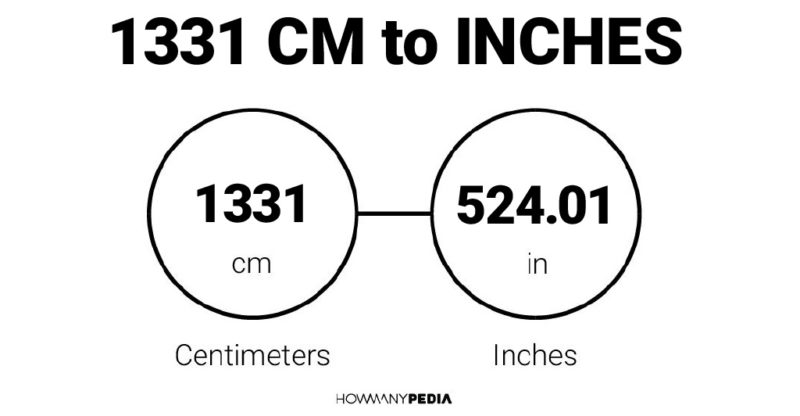 1331 CM to Inches