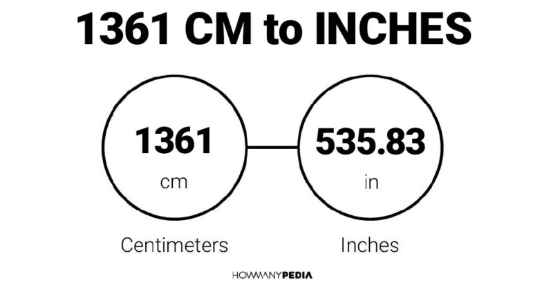 1361 CM to Inches