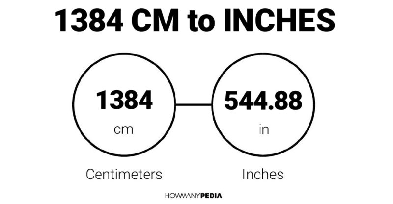 1384 CM to Inches