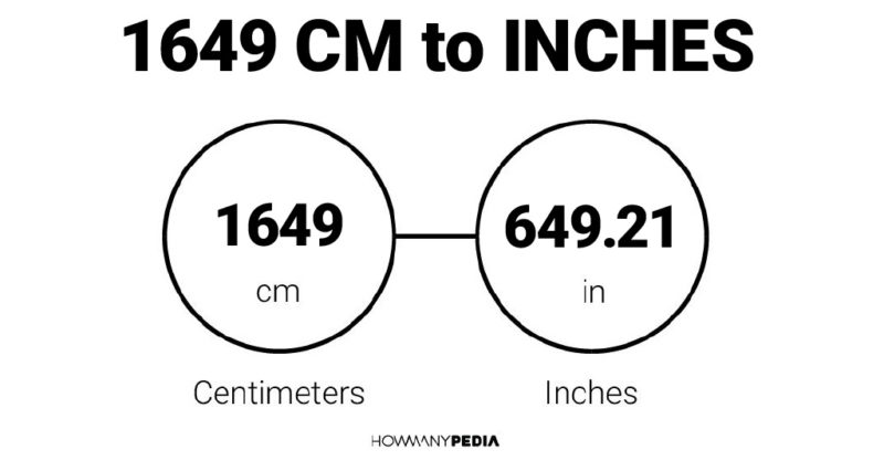 1649 CM to Inches