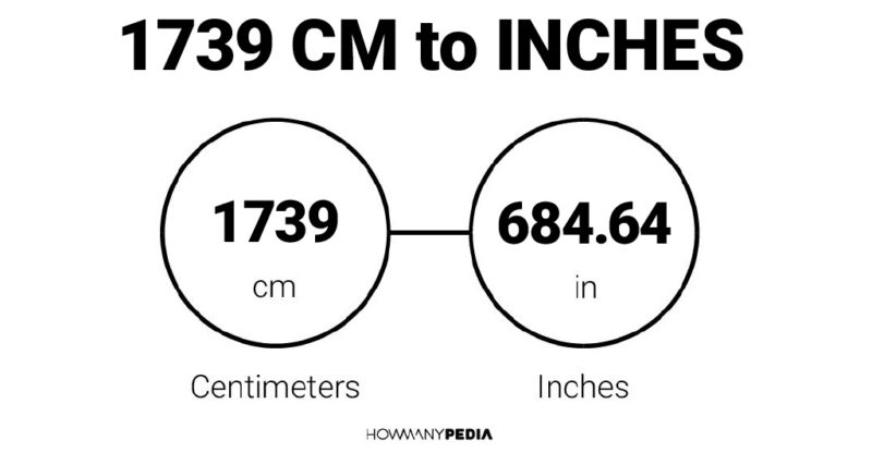 1739 CM to Inches