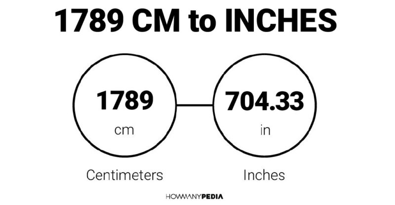 1789 CM to Inches