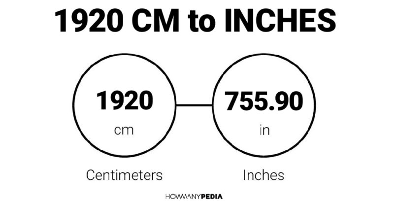 1920 CM to Inches