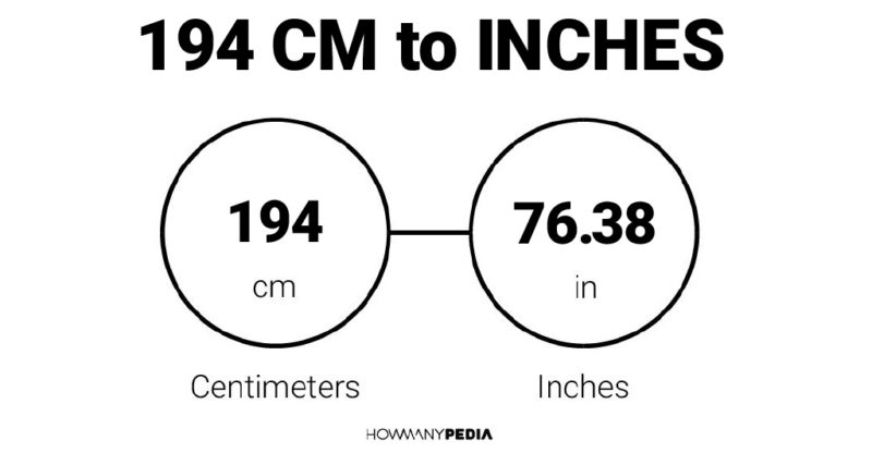 194 CM to Inches