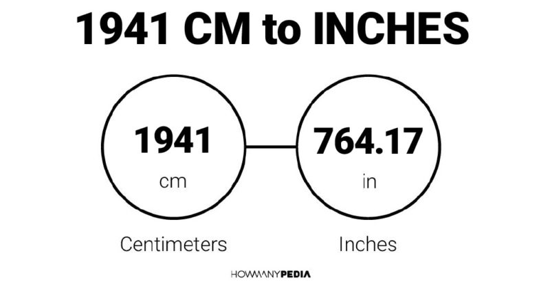 1941 CM to Inches