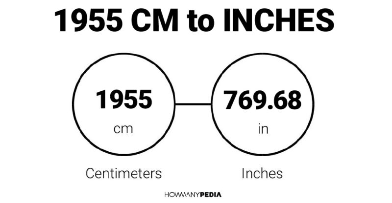 1955 CM to Inches