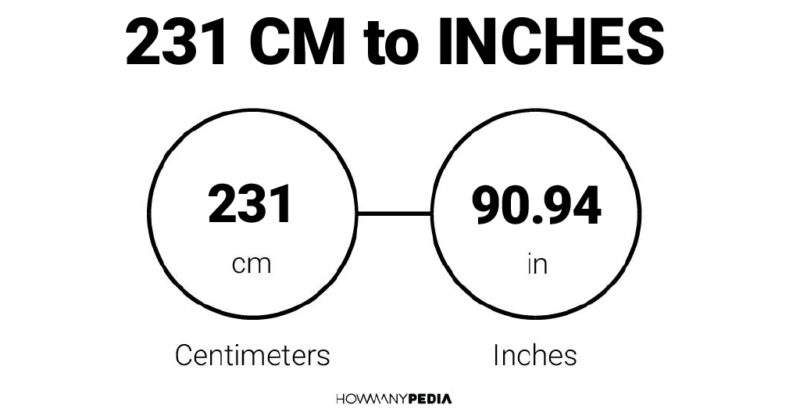 231 CM to Inches