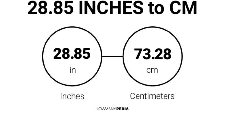 28.85 Inches to CM