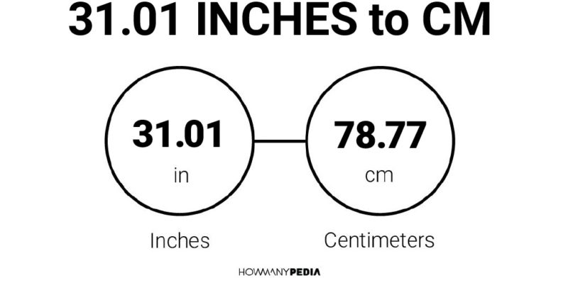 31.01 Inches to CM