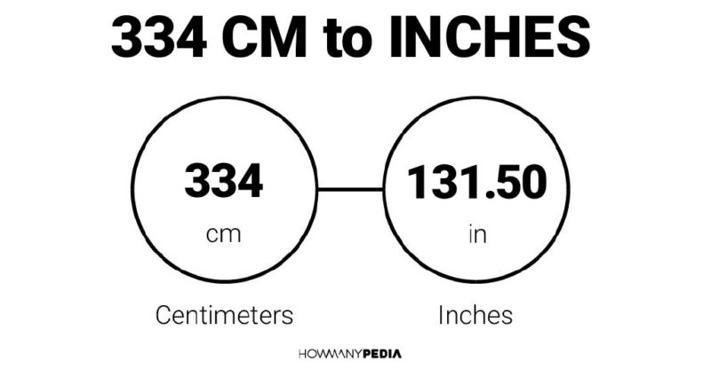 334 CM to Inches