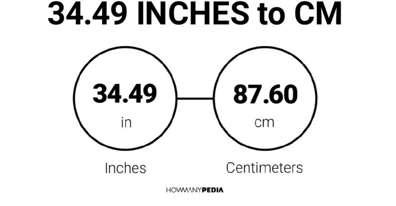 34.49 Inches to CM