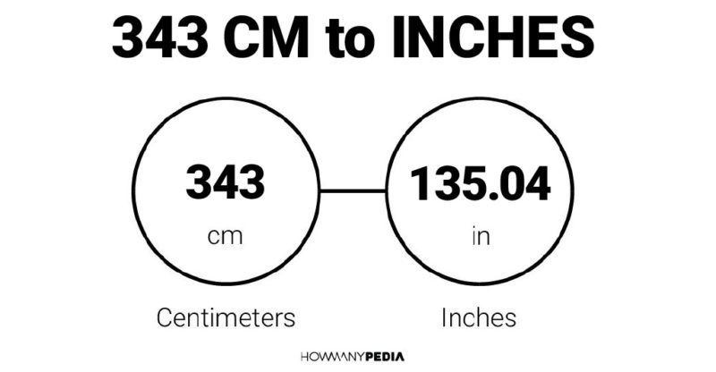 343 CM to Inches