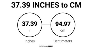 37.39 Inches to CM