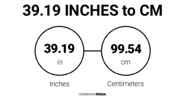 39.19 Inches to CM