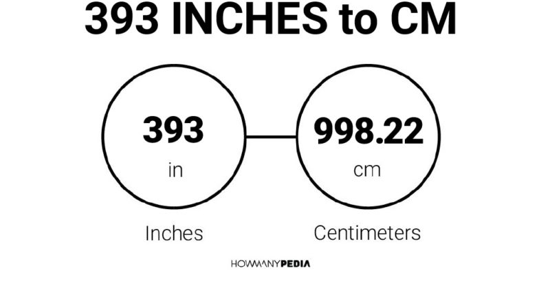 393 Inches to CM