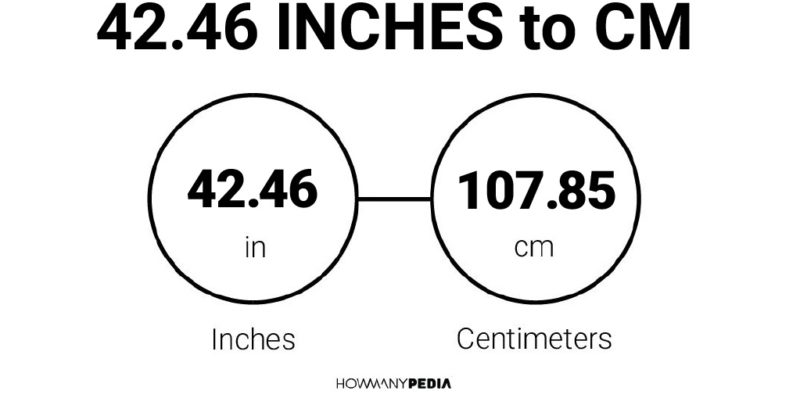 42.46 Inches to CM