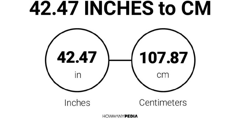 42.47 Inches to CM