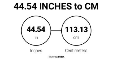 44.54 Inches to CM