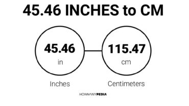 45.46 Inches to CM