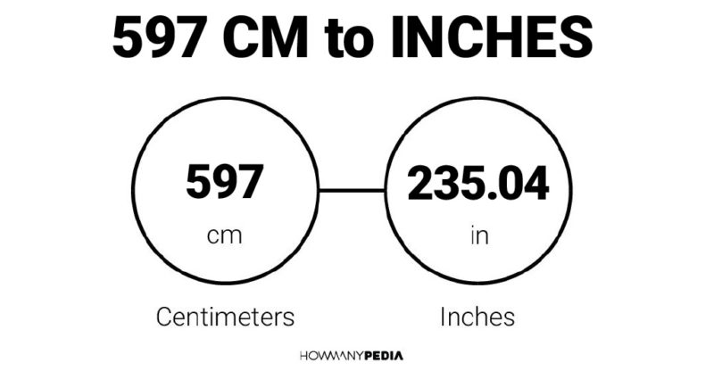 597 CM to Inches