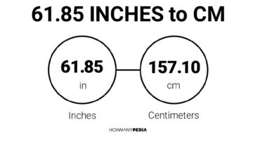 61.85 Inches to CM