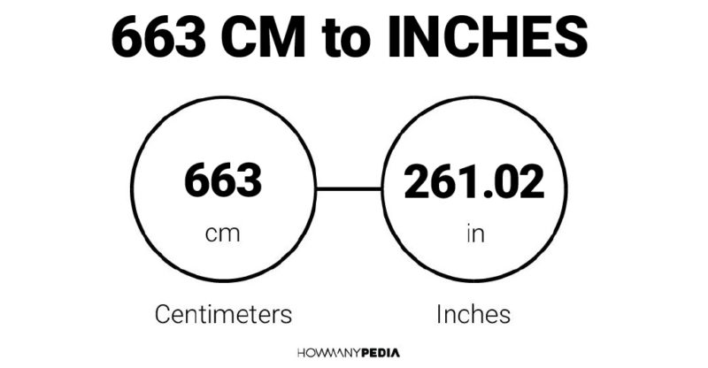 663 CM to Inches