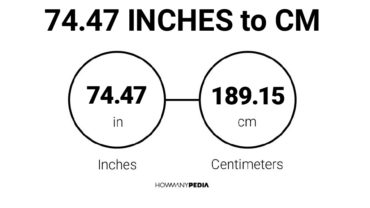 74.47 Inches to CM