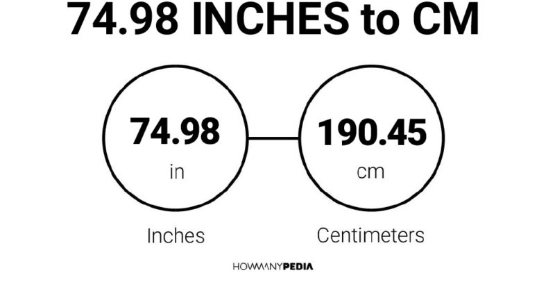 74.98 Inches to CM