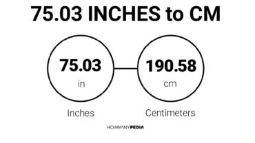 75.03 Inches to CM