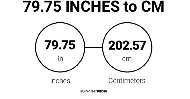 79.75 Inches to CM