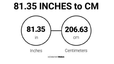 81.35 Inches to CM