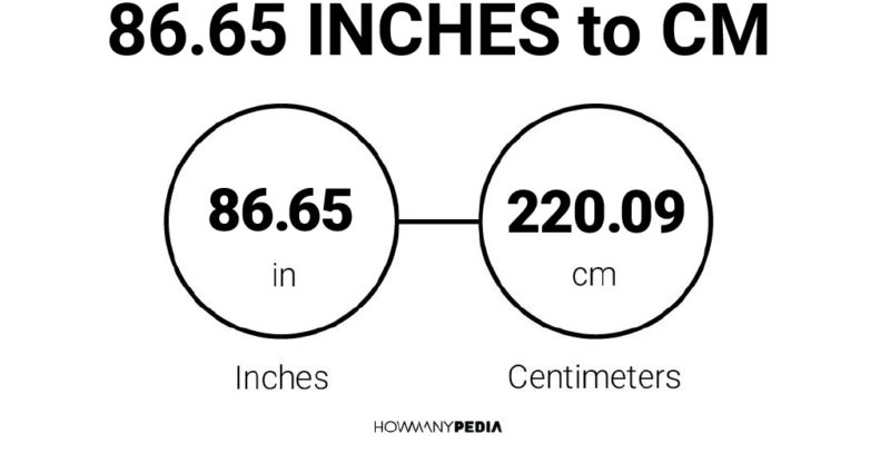 86.65 Inches to CM