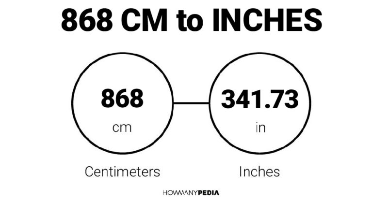 868 CM to Inches