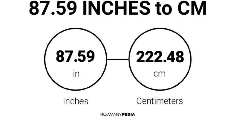 87.59 Inches to CM