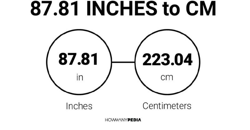 87.81 Inches to CM