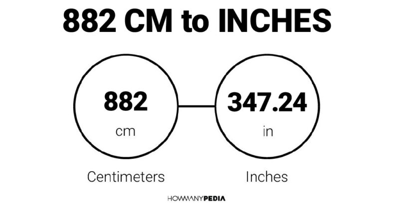 882 CM to Inches