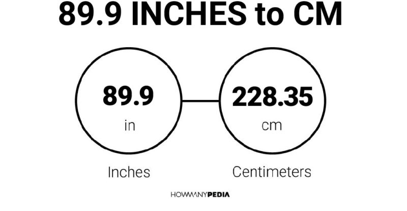 89.9 Inches to CM