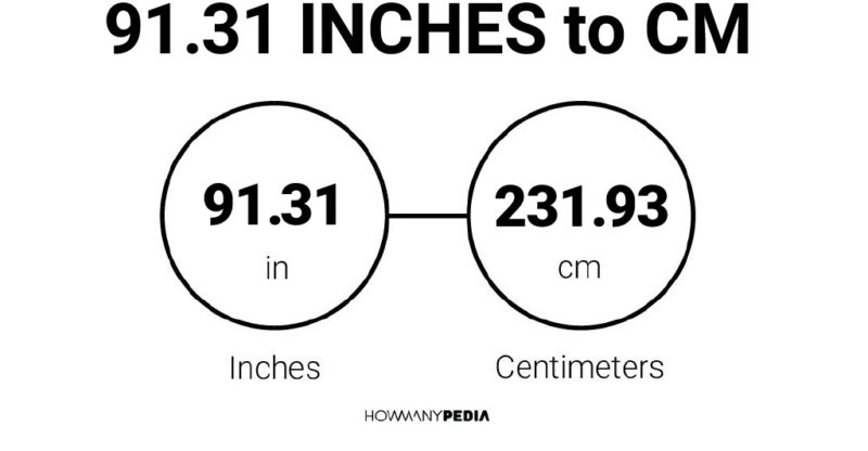 91.31 Inches to CM