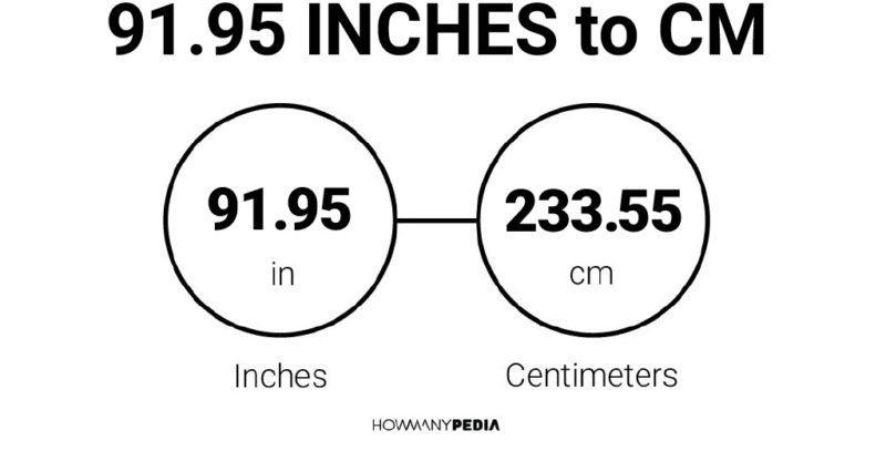 91.95 Inches to CM