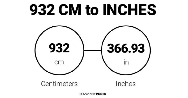 932 CM to Inches