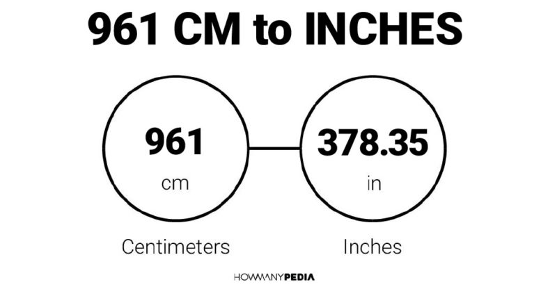 961 CM to Inches