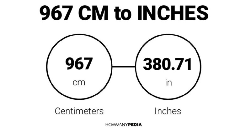 967 CM to Inches