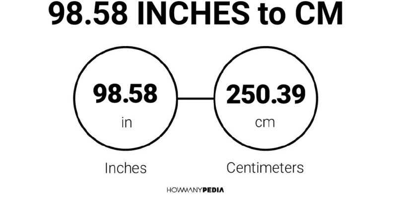 98.58 Inches to CM