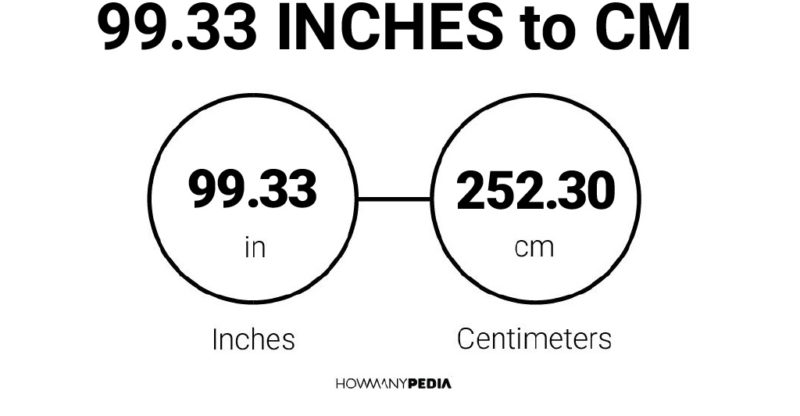 99.33 Inches to CM