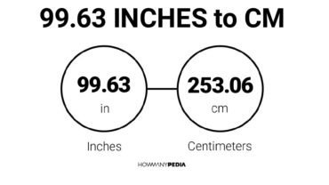 99.63 Inches to CM