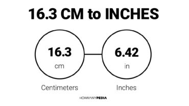 16.3 CM to Inches