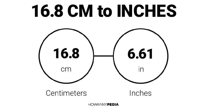 16.8 CM to Inches