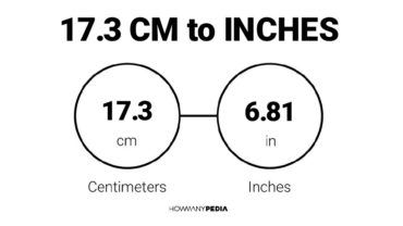 17.3 CM to Inches