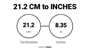 21.2 CM to Inches